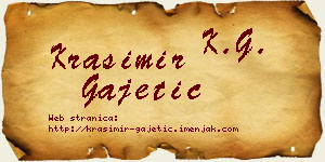 Krasimir Gajetić vizit kartica